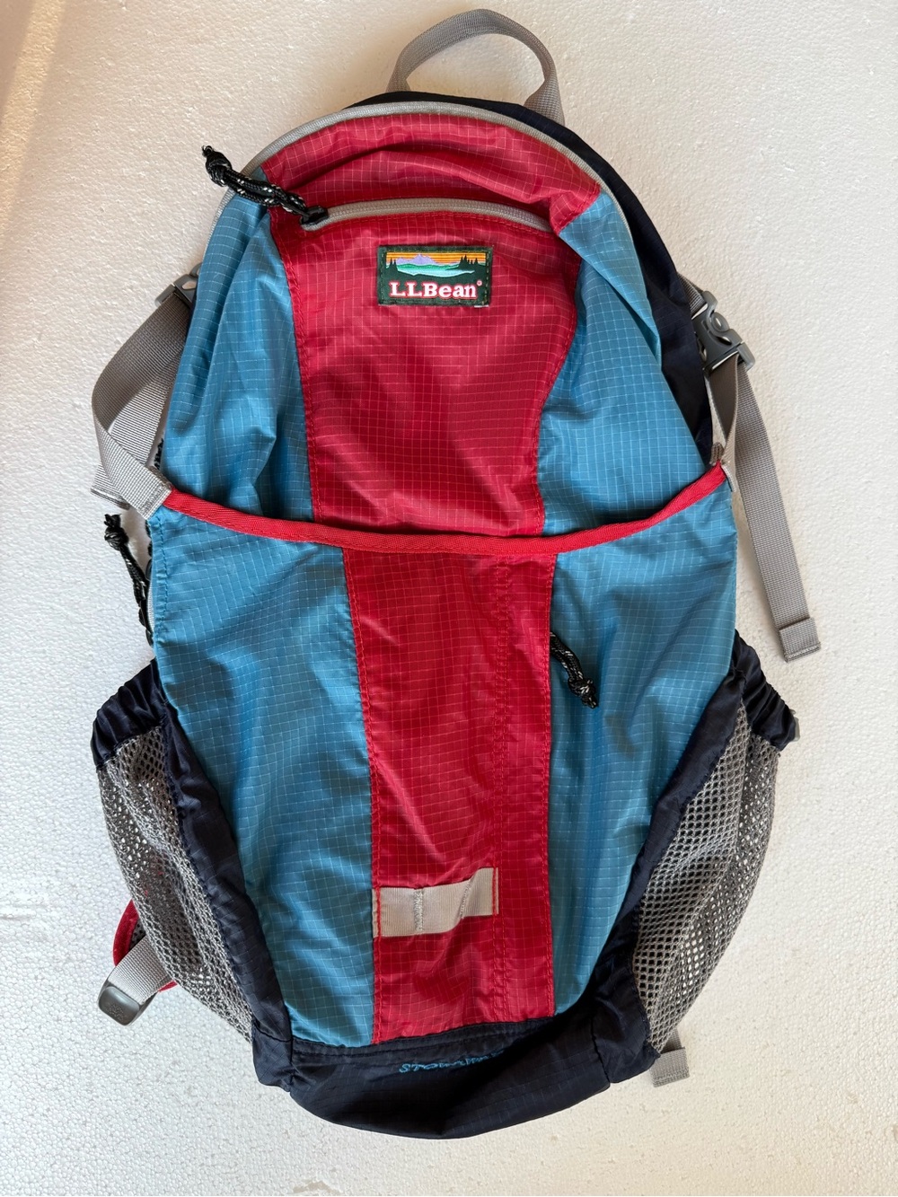 L.L. Bean Two-Tone Blue and Red Men's Daypack Backpack